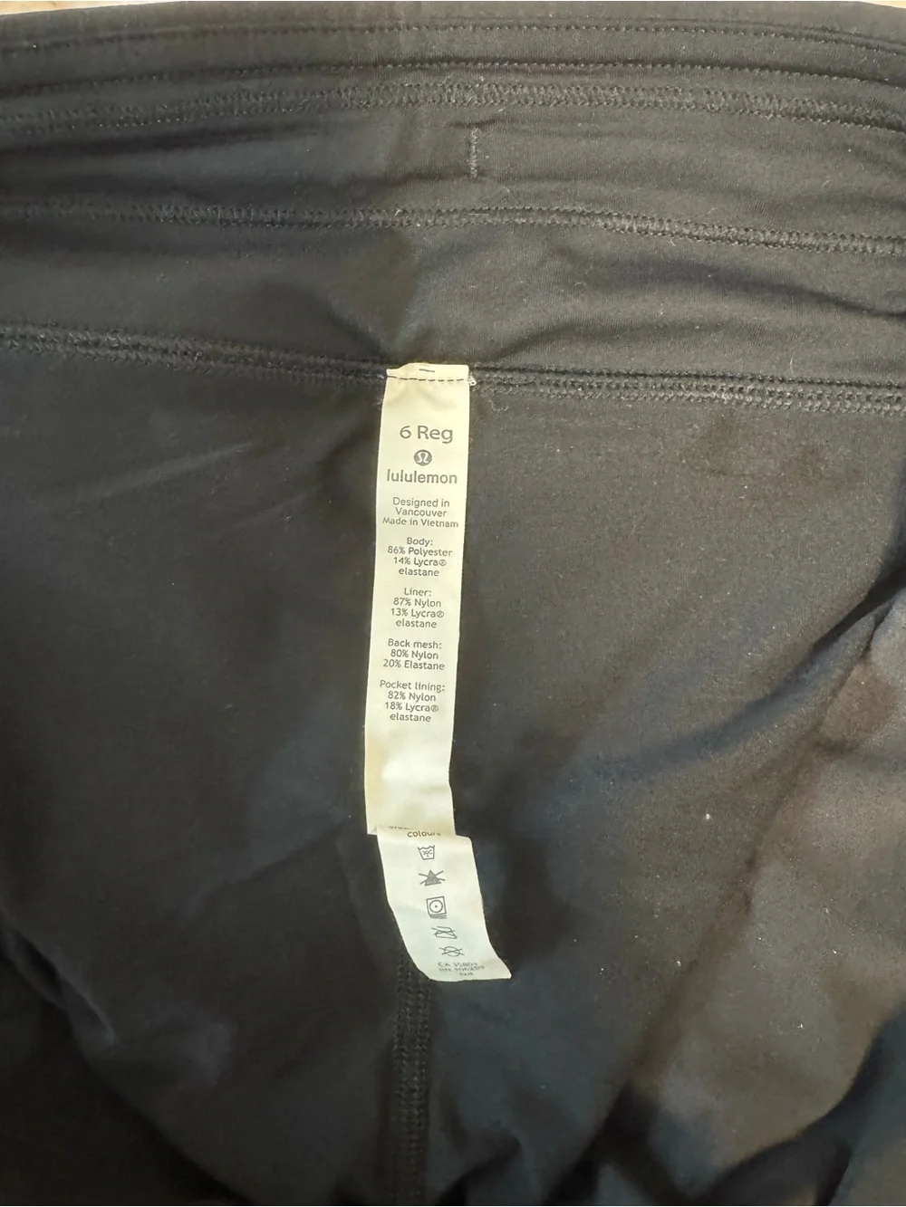 lululemon athletica Black Athletic Skirt